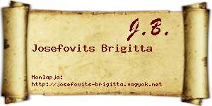 Josefovits Brigitta névjegykártya